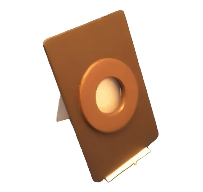 Square recessed light fixture with a circular cutout on a white background