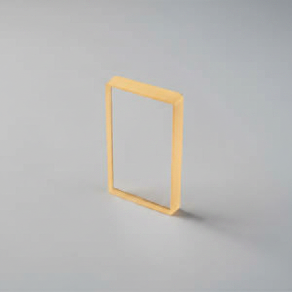 Yellow square object on a dark background