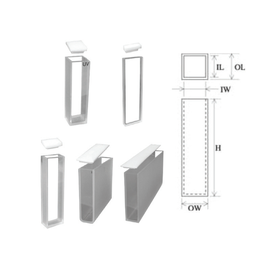 Type 1 Standard Cuvettes with 2 Polished Sides【Glass，Quartz，Infrasil】