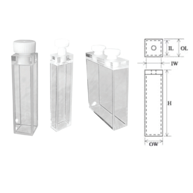 Type 23 Fluorimeter Cuvettes Polished on all 4 sides 【Glass，Quartz，Infrasil】